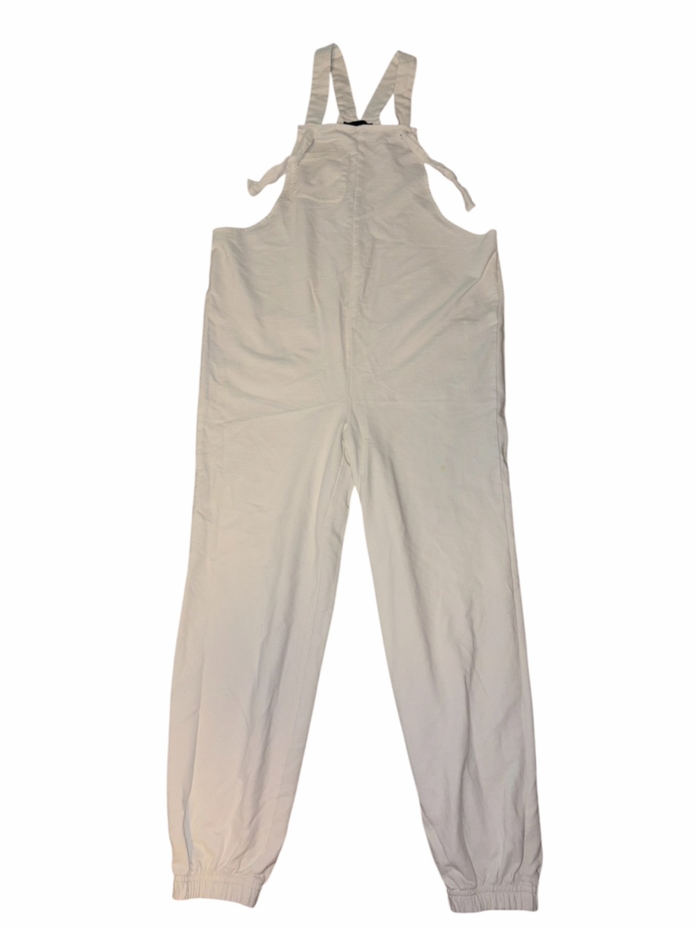 EUC Hatch Zadie Maternity White Cotton Jumpsuit Overalls 0 XS Adjustable Straps